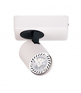 Modern Spotlights White, Black 1 Light  with Aluminum, White Shade, GU10 - 1