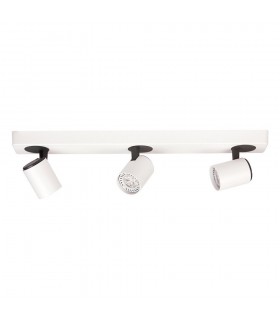 Modern Spotlights White, Black 3 Light  with Aluminum, White Shade, GU10 - 1