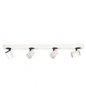 Modern Spotlights White, Black 4 Light  with Aluminum, White Shade, GU10 - 1