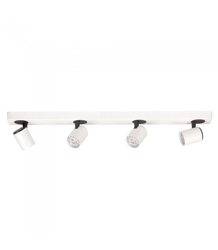 Modern Spotlights White, Black 4 Light  with Aluminum, White Shade, GU10 - 1