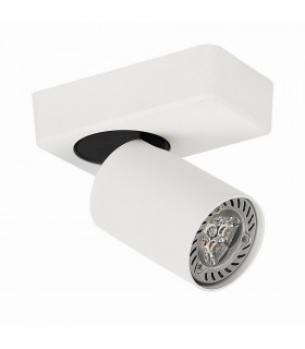 Modern Spotlights White, Black 1 Light  with Aluminum, White Shade, GU10 - 1