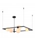 Modern Hanging Pendant Black 5 Light  with White Shade, G9 - 1