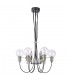 Modern Hanging Pendant Antique Bronze, Black 6 Light  with Glass Shade, E14 - 1