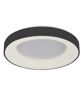 Modern LED Flush Ceiling Light Black, Warm White 3000K 2200lm - 1