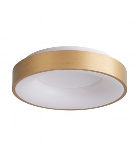 Modern LED Flush Ceiling Light Brushed Gold, Warm White 3000K 2200lm - 1