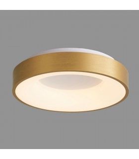 Modern LED Flush Ceiling Light Brushed Gold, Warm White 3000K 2200lm - 2