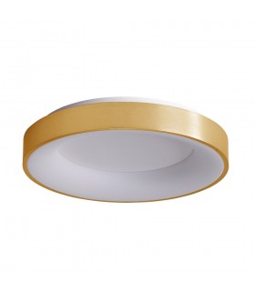 Modern LED Flush Ceiling Light Brushed Gold, Warm White 3000K 2750lm Dimmable - 1