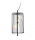 Modern Hanging Pendant Black 3 Light  with Black, White Shade, G9 - 1