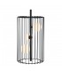 Modern Table Lamp Black 3 Light  with Black, White Shade, G9 - 1