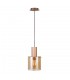 Modern Hanging Pendant Antique Bronze, Black 1 Light  with Glass Shade, E27 - 2