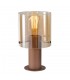 Modern Table Lamp Antique Bronze, Black 1 Light  with Glass Shade, E27 - 1