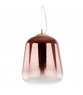 Modern Hanging Pendant Copper 1 Light  with Glass Shade, E27 - 1