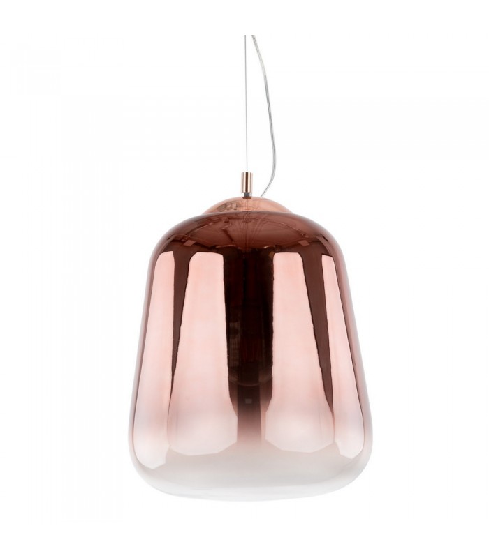 Modern Hanging Pendant Copper 1 Light  with Glass Shade, E27 - 1
