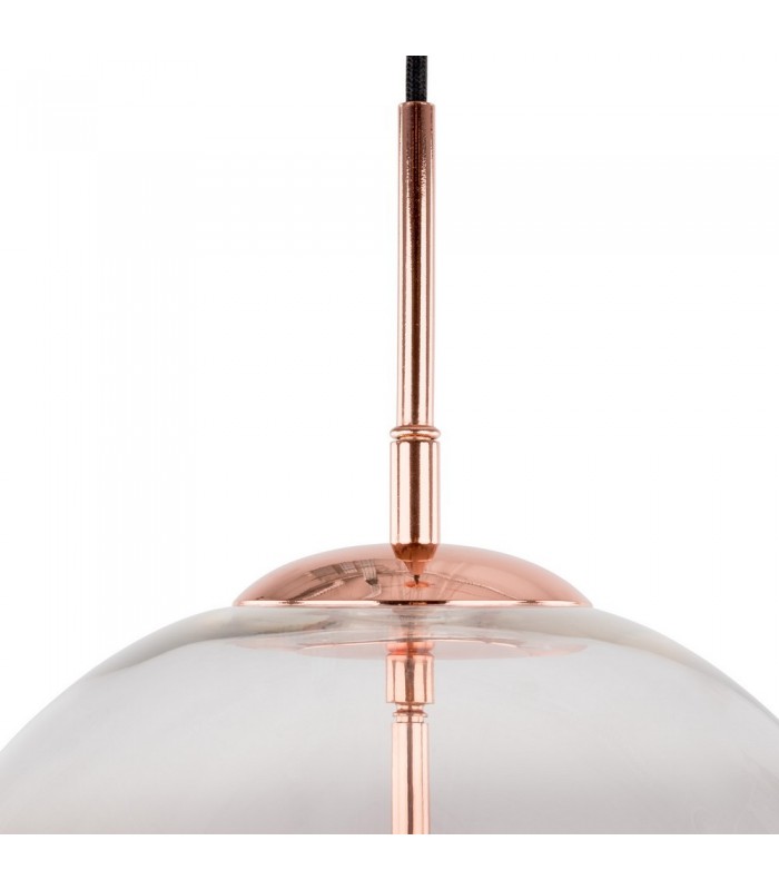 Modern Hanging Pendant Copper 1 Light  with Glass Shade, E27 - 4