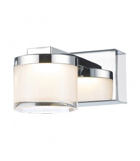 Modern LED Wall Lamp Chrome, Warm White 3000K 210lm - 1