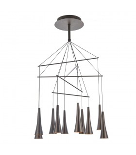 Modern LED Hanging Pendant Coffee, Warm White 3000K 4500lm - 1