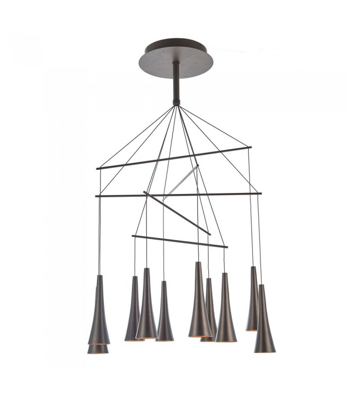 Modern LED Hanging Pendant Coffee, Warm White 3000K 4500lm - 1