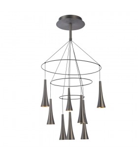 Modern LED Hanging Pendant Coffee, Warm White 3000K 4050lm - 1