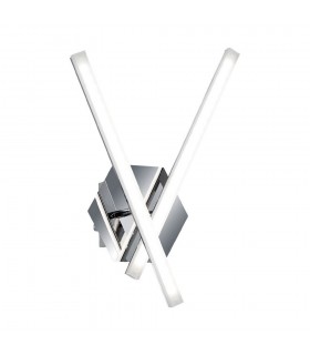Modern LED Wall Lamp Chrome, Warm White 3000K 1000lm - 1