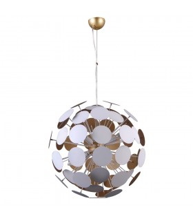 Modern Hanging Pendant White, Golden 6 Light , E14 - 2