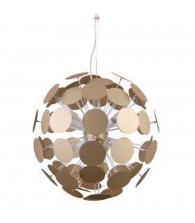 Modern Hanging Pendant White, Golden 6 Light , E14 - 1