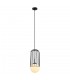 Modern Hanging Pendant Black 1 Light  with Black, White Shade, E27 - 2