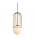 Modern Hanging Pendant Golden 1 Light  with Gold, White Shade, E27 - 1