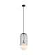 Modern Hanging Pendant Black 1 Light  with Black, White Shade, E27 - 2