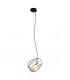 Modern Hanging Pendant Black 1 Light  with Black, White Shade, G9 - 2