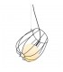 Modern Hanging Pendant Black 1 Light  with Black, White Shade, E27 - 1