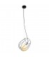 Modern Hanging Pendant Black 1 Light  with Black, White Shade, E27 - 2