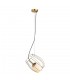 Modern Hanging Pendant Golden 1 Light  with Gold, White Shade, E27 - 2