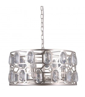 Modern Hanging Pendant Champagne Silver 6 Light , E14 - 1