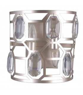 Modern Wall Lamp Champagne Silver 2 Light , E14 - 1