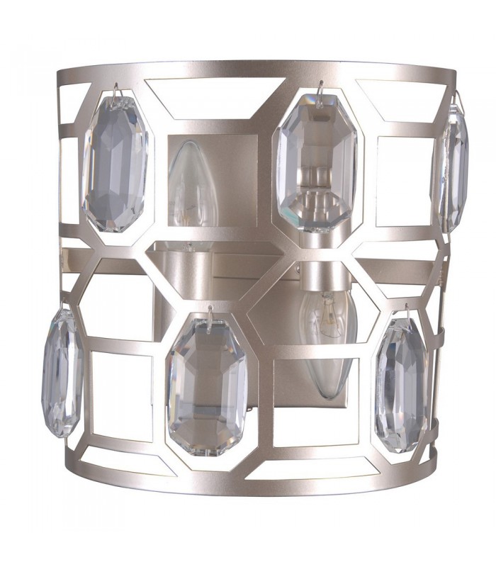 Modern Wall Lamp Champagne Silver 2 Light , E14 - 1