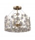 Modern Flush Ceiling Light Golden Champagne 5 Light , E14 - 1