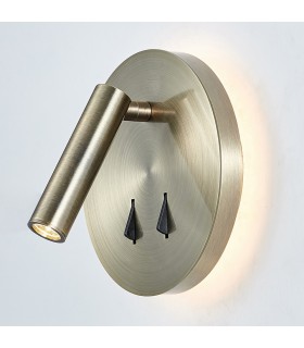 Modern LED Bedside Lamp Antique Bronze, warm White 3000K 750lm - 1