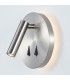 Modern LED Bedside Lamp Satin Nickel, warm White 3000K 750lm - 1