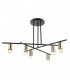 Industrial And Retro Flush Ceiling Light Bronze, Black 6 Light , E27 - 1