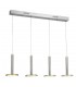 Modern LED Hanging Pendant Satin Nickel, Warm White 3000K 2690lm Dimmable - 1