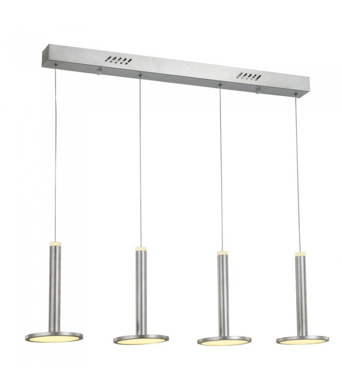 Modern LED Hanging Pendant Satin Nickel, Warm White 3000K 2690lm Dimmable - 1