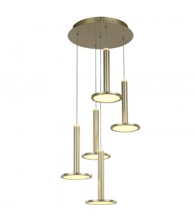 Modern LED Hanging Pendant Golden, Warm White 3000K 3360lm Dimmable - 1