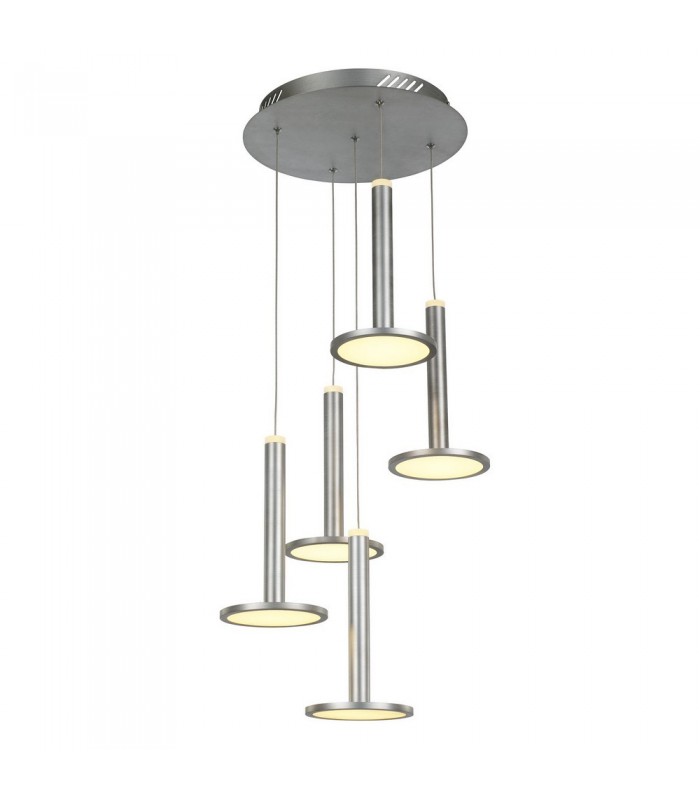 Modern LED Hanging Pendant Satin Nickel, Warm White 3000K 3360lm Dimmable - 1