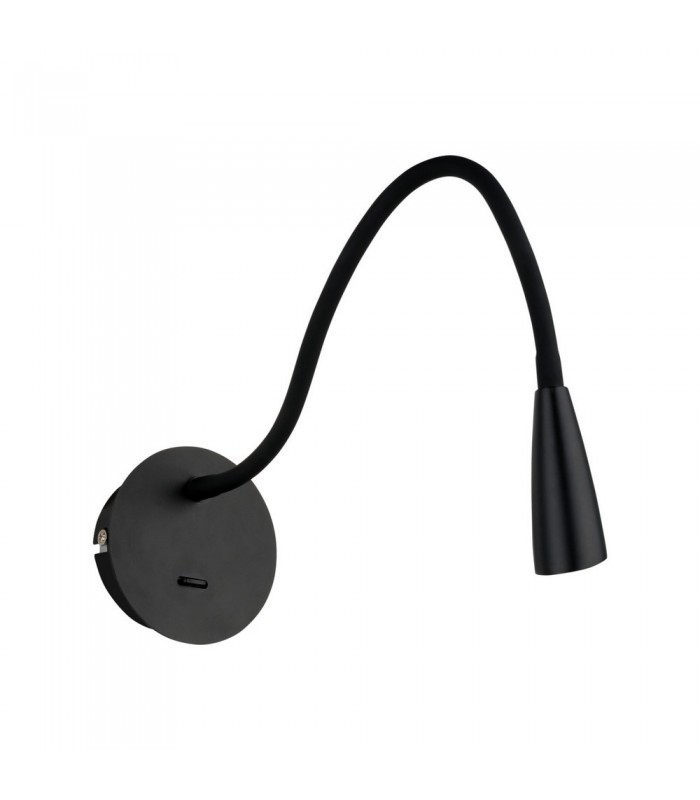 Modern LED Bedside Lamp Black, Warm White 3000K 120lm - 1
