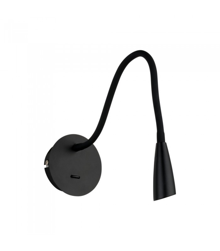 Modern LED Bedside Lamp Black, Warm White 3000K 120lm - 2