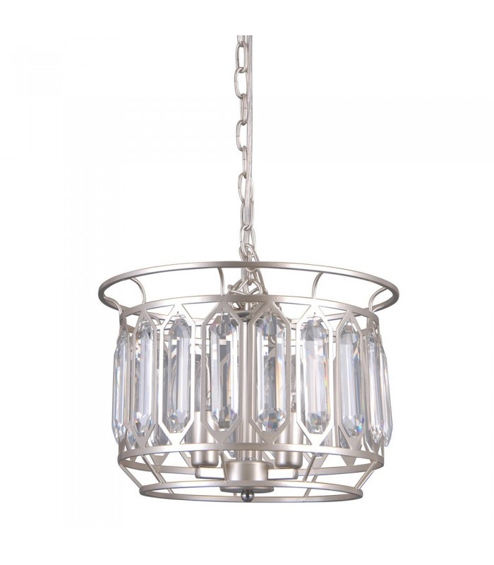 Modern Hanging Pendant Champagne Silver 3 Light , E14 - 1