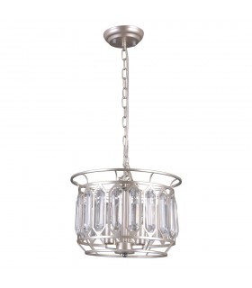 Modern Hanging Pendant Champagne Silver 3 Light , E14 - 2