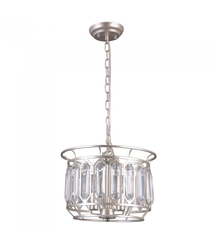 Modern Hanging Pendant Champagne Silver 3 Light , E14 - 2