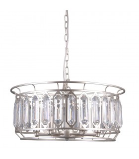 Modern Hanging Pendant Champagne Silver 6 Light , E14 - 1