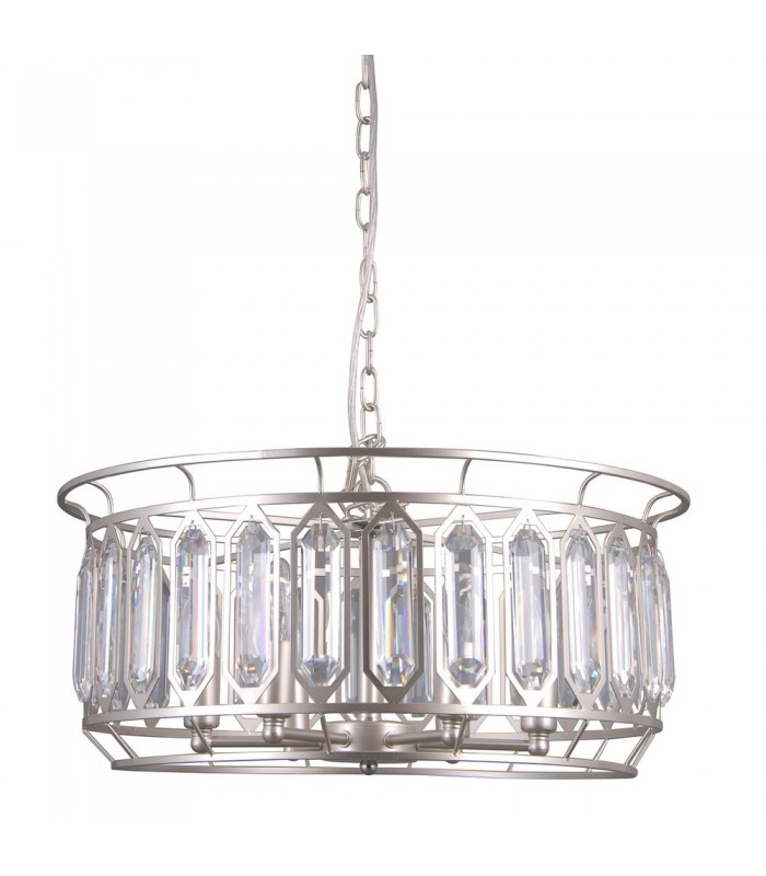 Modern Hanging Pendant Champagne Silver 6 Light , E14 - 1
